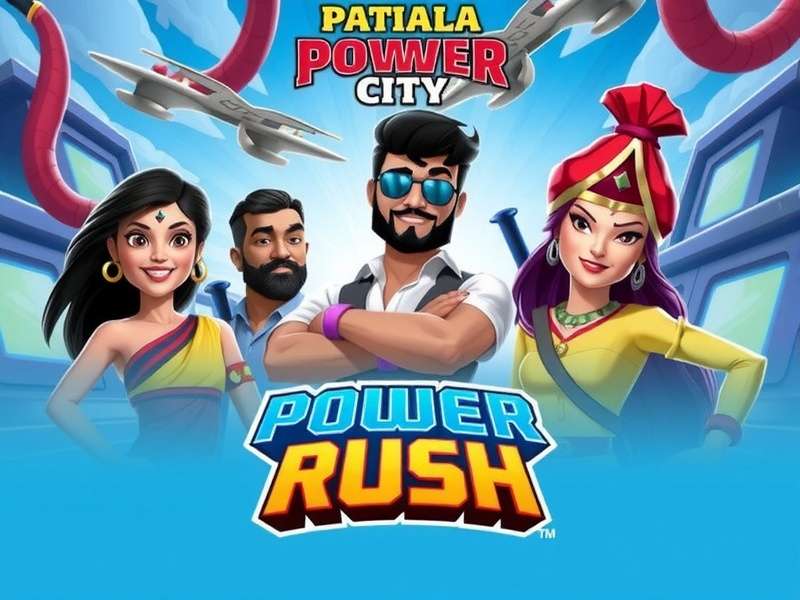 Patiala Power Rush Official Banner Patiala Power Rush Game Banner showing main characters in Patiala city